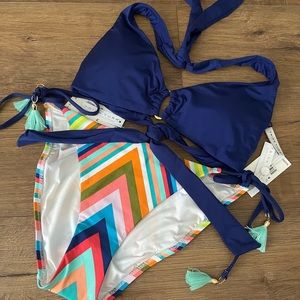 TRINA TURK-AUTHENTIC NWT Striped Bottom Bikini